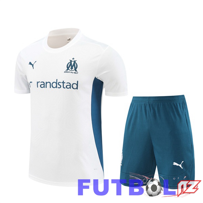 Camiseta Entrenamiento Marsella OM + Cortos Blanco 2024/2025