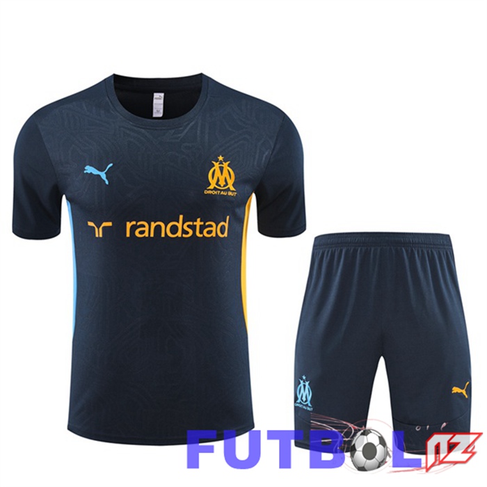Camiseta Entrenamiento Marsella OM + Cortos Azul Real 2024/2025