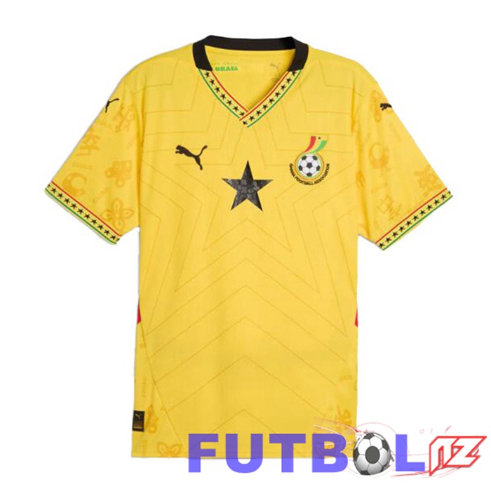 Camisetas De Futbol Equipe De Ghana Segunda Amarillo 2024/2025