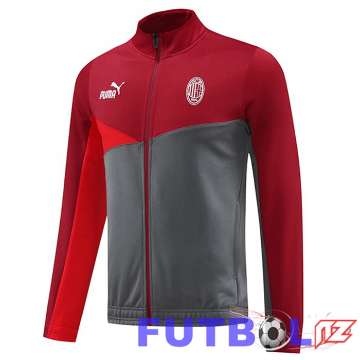 Chaquetas Futbol AC Milan Rojo Gris 2024/2025