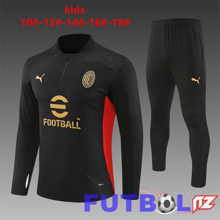 Chandal Equipos De Futbol AC Milan Ninos Negro 2024/2025