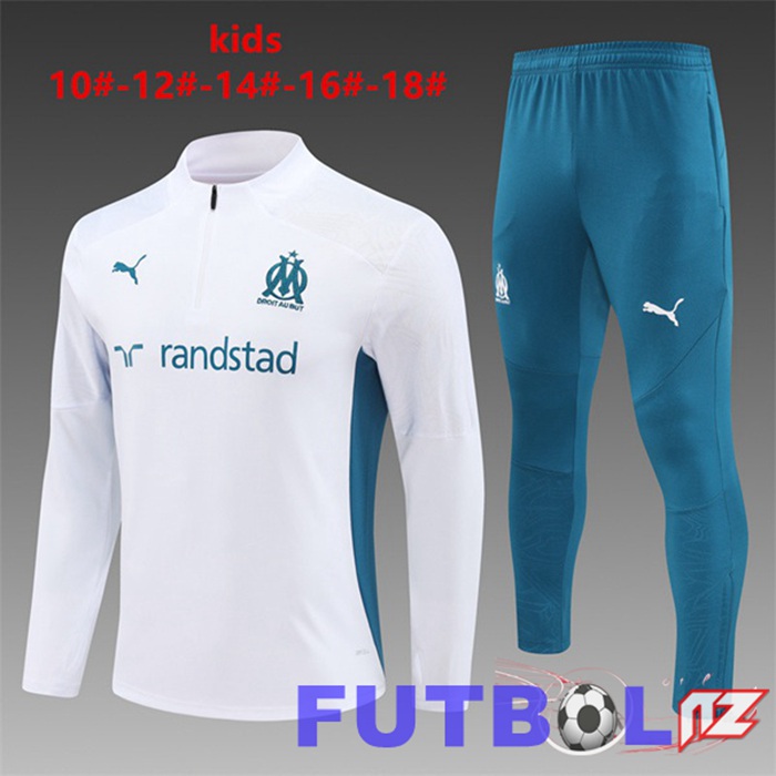 Chandal Equipos De Futbol Marsella OM Ninos Blanco 2024/2025