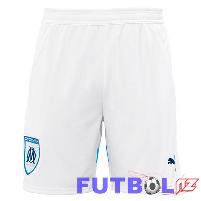 Cortos de Futbol Marsella OM Primera Blanco 2024/2025