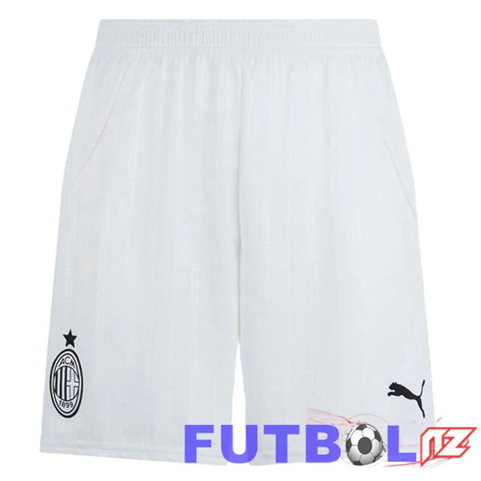 Cortos de Futbol AC Milan Segunda Blanco 2024/2025