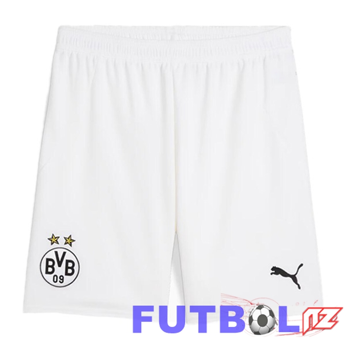 Cortos de Futbol Dortmund BVB Segunda Blanco 2024/2025