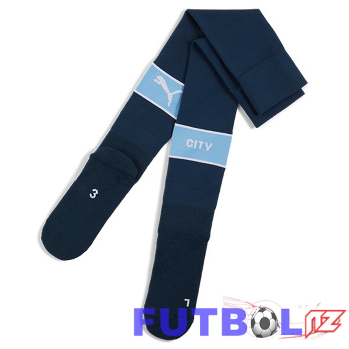 Calcetines De Futbol Manchester City Primera Azul Real 2024/2025