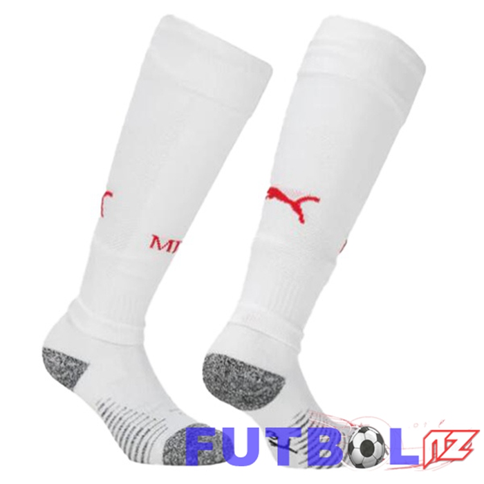 Calcetines De Futbol AC Milan Primera Rojo Blanco 2024/2025