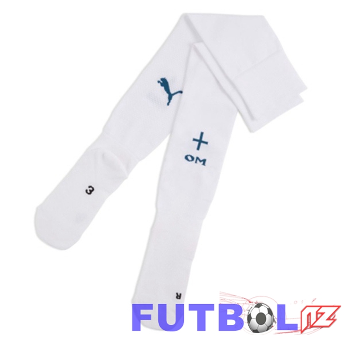Calcetines De Futbol Marsella OM Primera Blanco 2024/2025