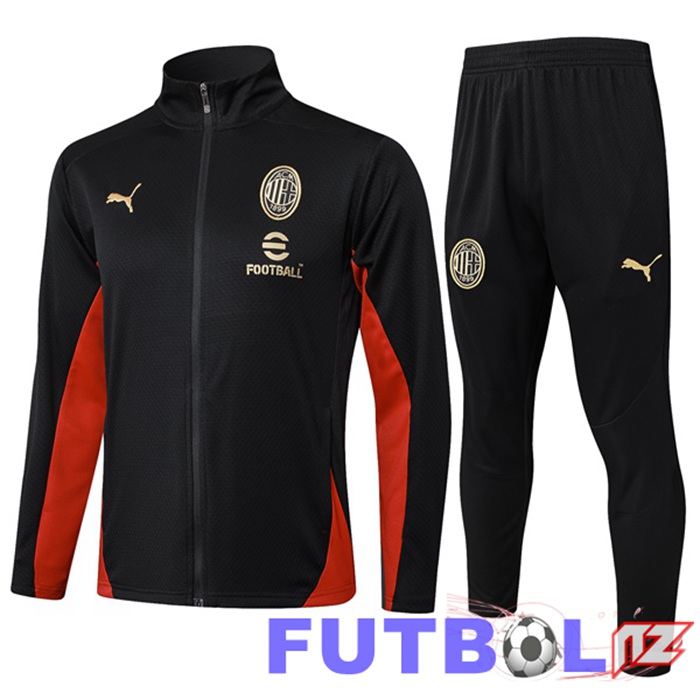 Chandal Equipos De Futbol - Chaqueta AC Milan Negro 2025/2026