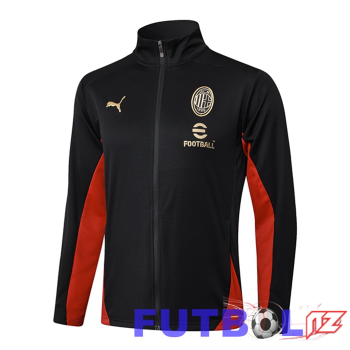 Chaquetas Futbol AC Milan Negro 2025/2026