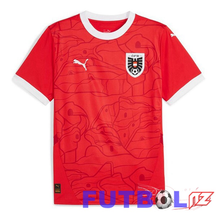 Camiseta Nacional Austria Primera Rojo UEFA Euro 2024