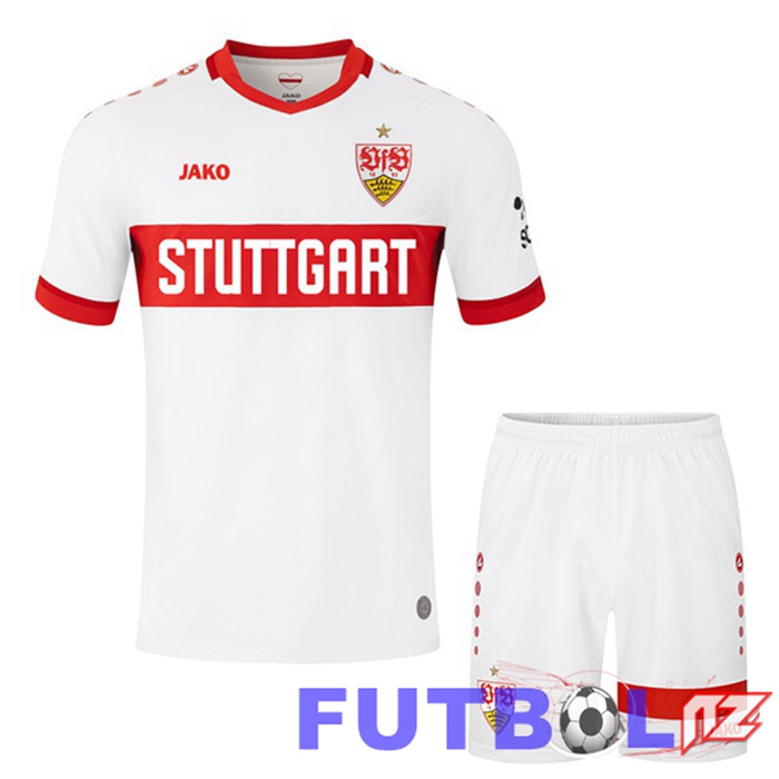 Camisetas De Futbol VfB Stuttgart Ninos Primera Blanco 2024/2025 Camisetas De Futbol VfB Stuttgart Ninos Primera Blanco 2024/2025