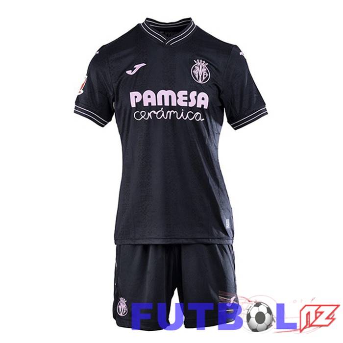Camisetas De Futbol Villarreal Ninos Tercera Negro 2024/2025