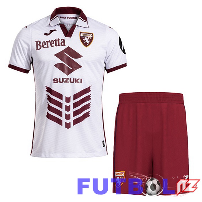 Camisetas De Futbol Torino FC Ninos Segunda Blanco 2024/2025