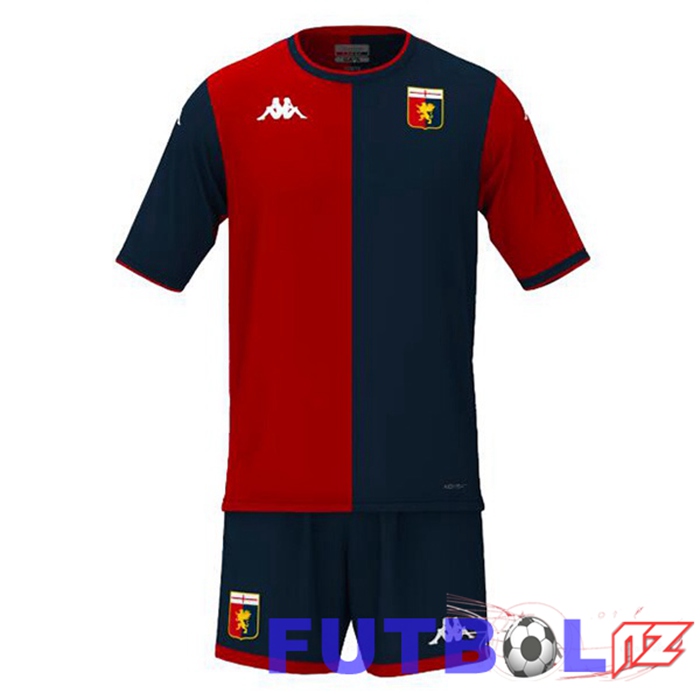 Camisetas De Futbol Genoa CFC Ninos Primera Rojo Azul 2024/2025