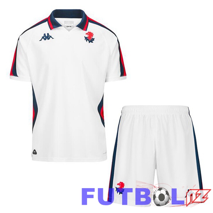 Camisetas De Futbol Genoa CFC Ninos Segunda Blanco 2024/2025