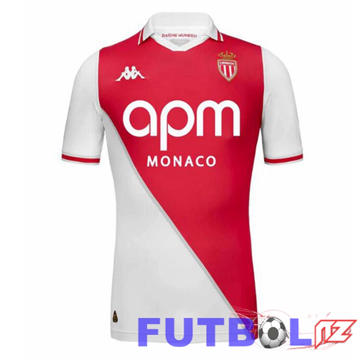 Camisetas De Futbol AS Monaco Primera Blanco Rojo 2024/2025