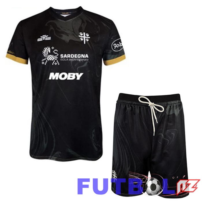 Camisetas De Futbol Cagliari Calcio Ninos Tercera Negro 2024/2025