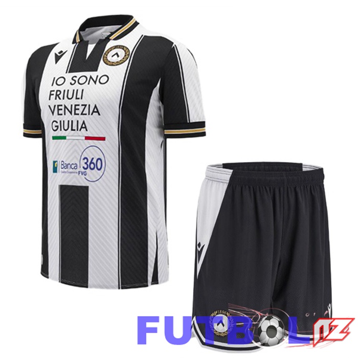 Camisetas De Futbol Udinese Calcio Ninos Primera Blanco Negro 2024/2025