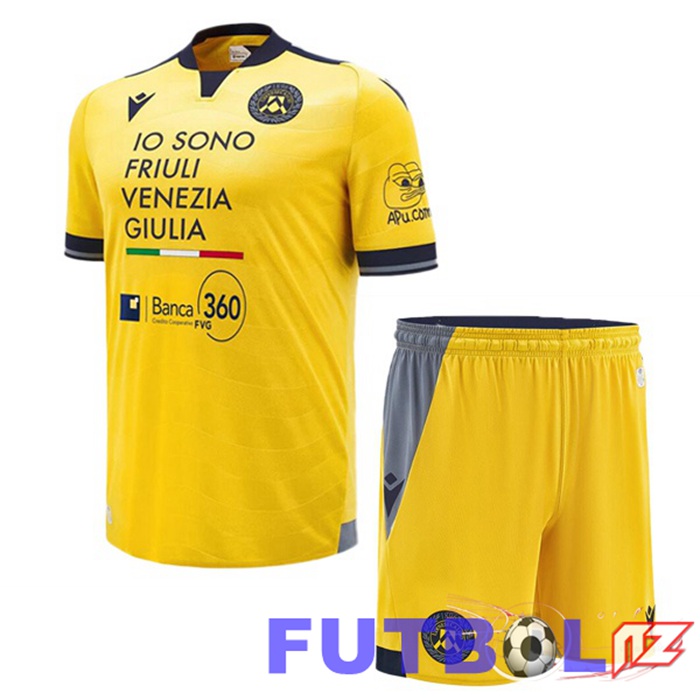 Camisetas De Futbol Udinese Calcio Ninos Segunda Amarillo 2024/2025