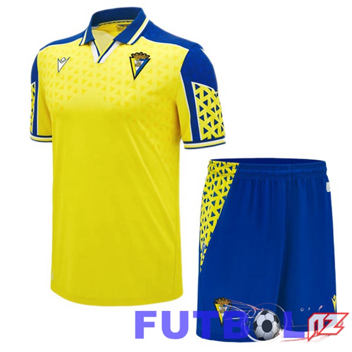 Camisetas De Futbol Cadiz CF Ninos Primera Amarillo 2024/2025