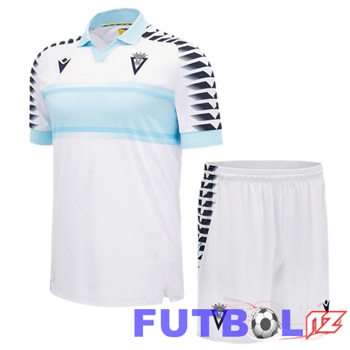 Camisetas De Futbol Cadiz CF Ninos Segunda Blanco 2024/2025