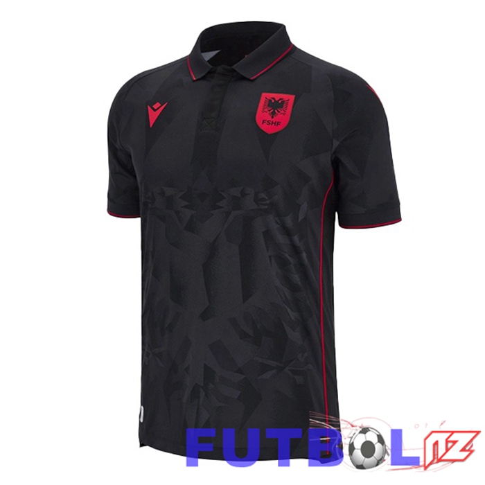 Camiseta Nacional Albania Tercera Negro 2023/2024
