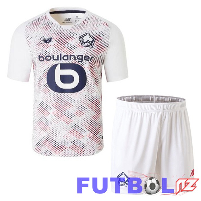 Camisetas De Futbol Lille OSC Ninos Segunda Blanco 2024/2025