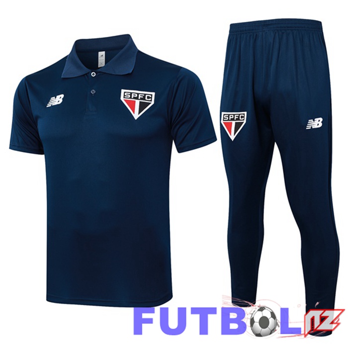 Camiseta Polo Sao Paulo FC + Pantalones Azul Real 2024/2025