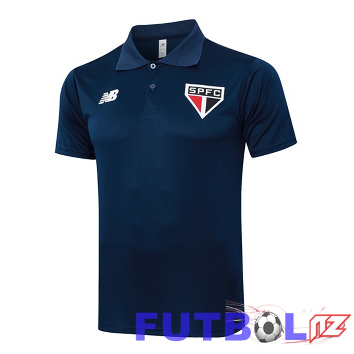Camiseta Polo Sao Paulo FC Azul Real 2024/2025
