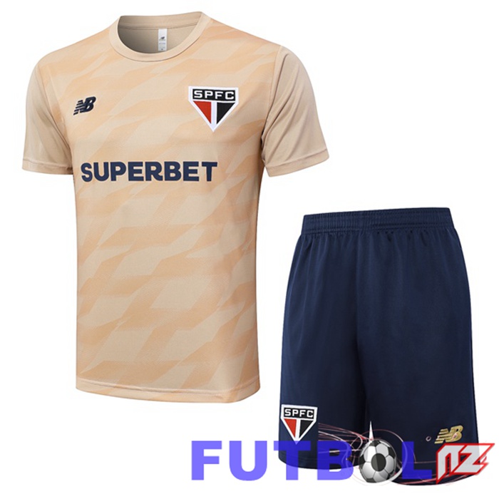 Camiseta Entrenamiento Sao Paulo FC + Cortos Amarillo 2024/2025