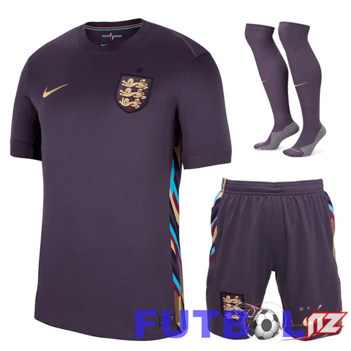Camisetas De Futbol Inglaterra Segunda (Cortoss + Calcetines) UEFA Euro 2024