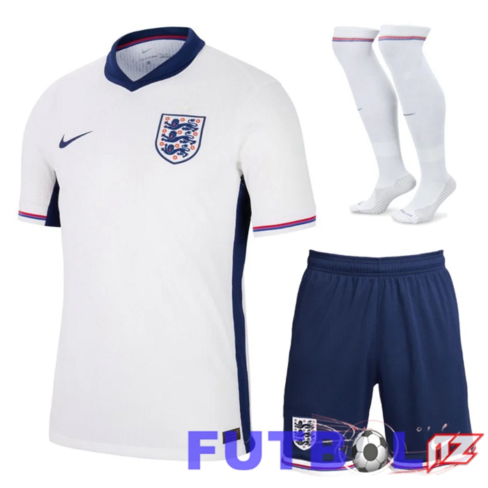 Camisetas De Futbol Inglaterra Primera (Cortoss + Calcetines) UEFA Euro 2024