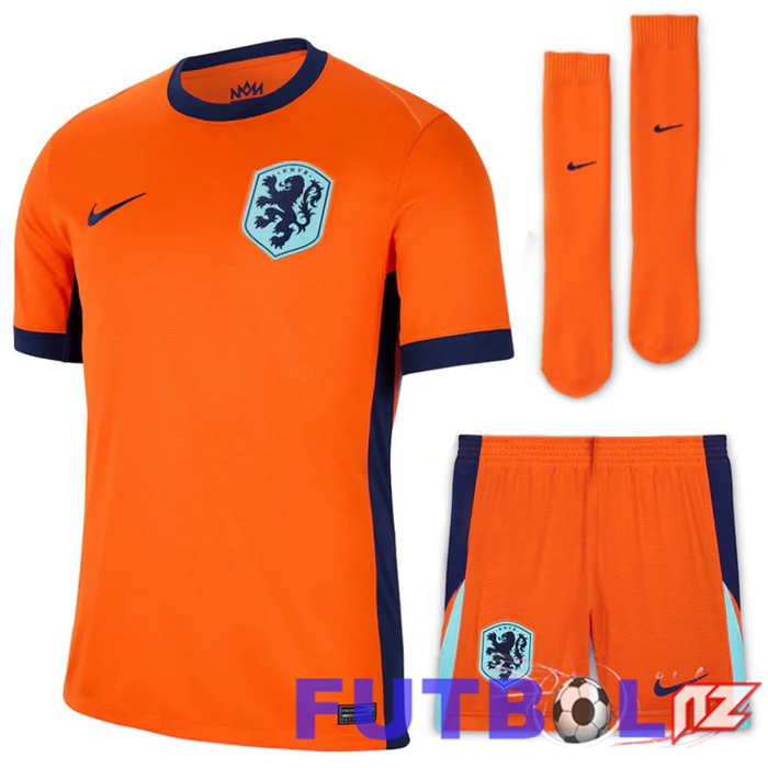 Camisetas De Futbol Países Bajos Segunda (Cortoss + Calcetines) UEFA Euro 2024
