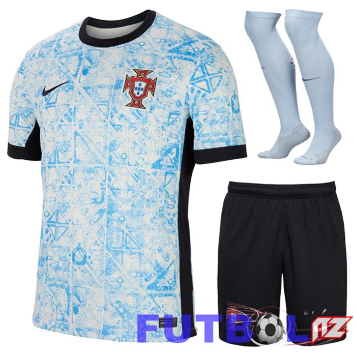 Camisetas De Futbol Portugal Segunda (Cortoss + Calcetines) UEFA Euro 2024