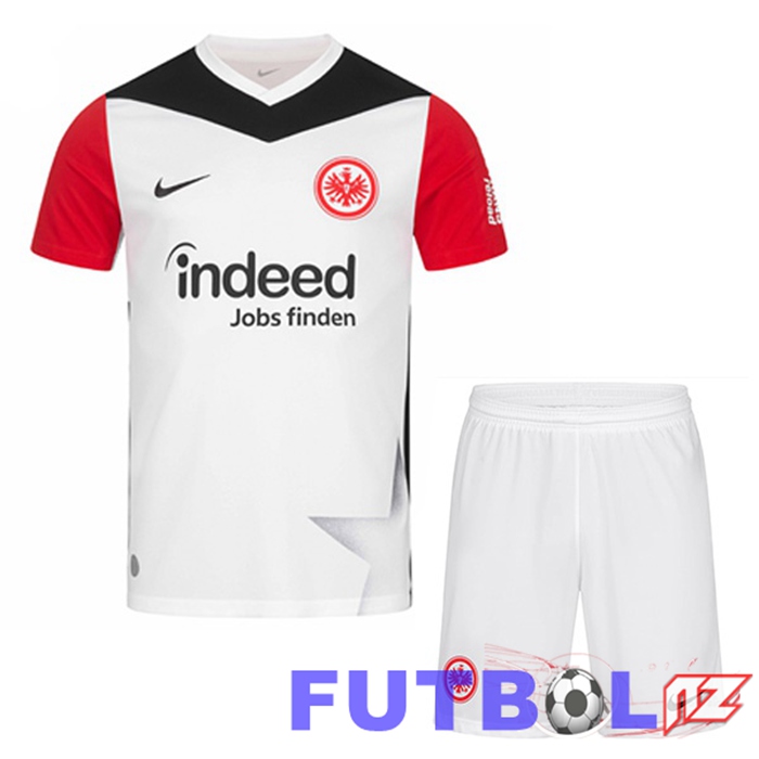 Camisetas De Futbol Eintracht Frankfurt Ninos Primera Blanco Rojo 2024/2025