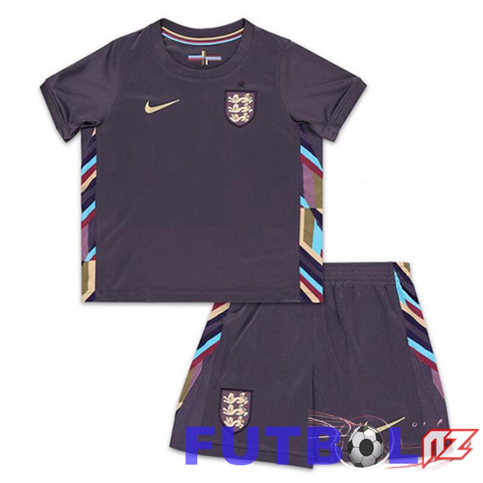 Camiseta Equipe Inglaterra Ninos Segunda Púrpura 2024/2025