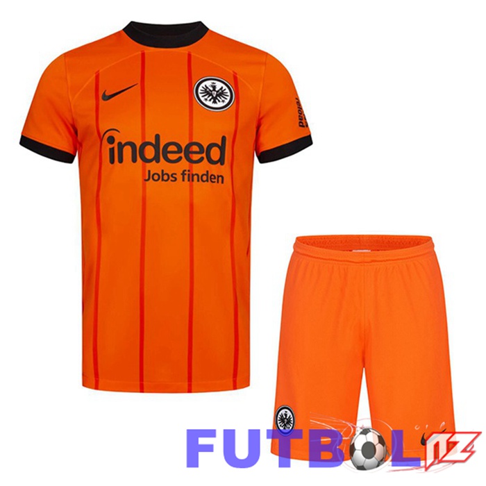 Camisetas De Futbol Eintracht Frankfurt Ninos Tercera Naranja 2024/2025