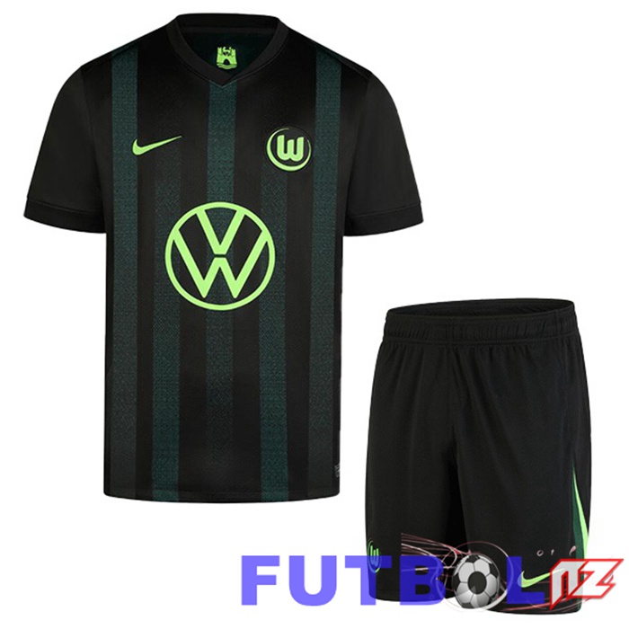 Camisetas De Futbol Vfl Wolfsburg Ninos Segunda Negro 2024/2025
