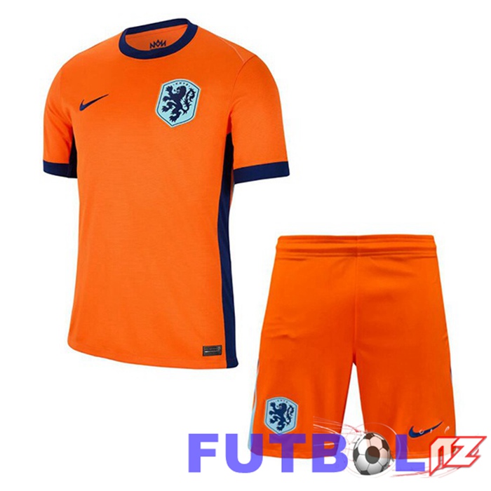 Camiseta Equipe Países Bajos Ninos Primera Naranja 2024/2025