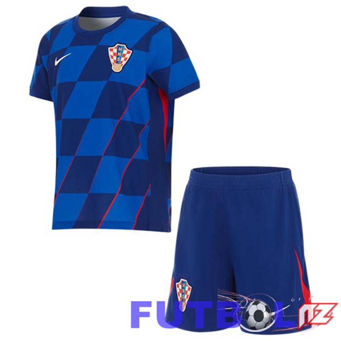 Camiseta Nacional Croacia Ninos Segunda Azul 2024/2025