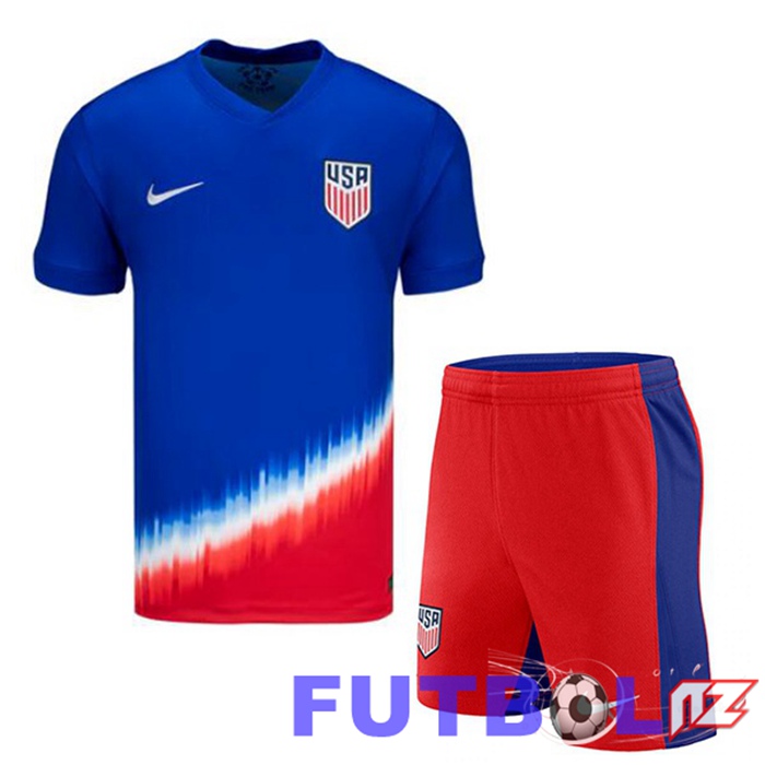 Camisetas De Futbol Equipe De Estados Unidos Ninos Segunda Azul 2024/2025