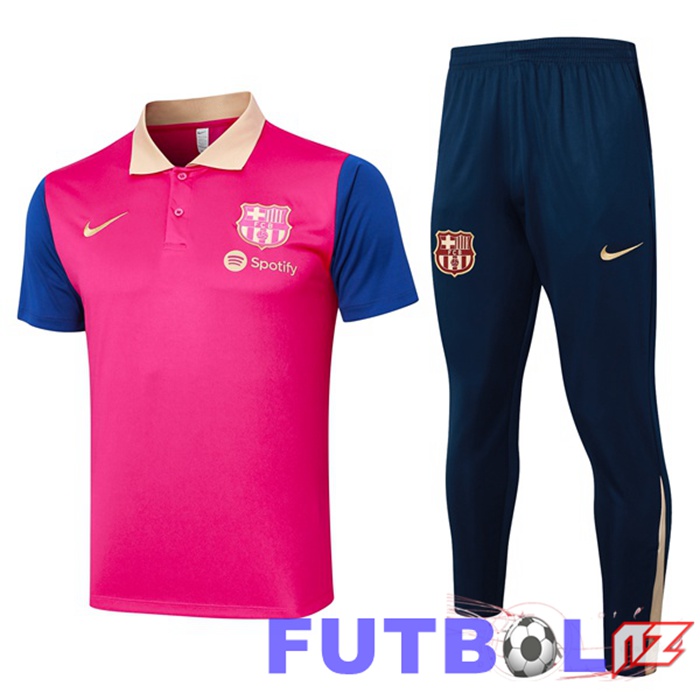 Camiseta Polo Barcelona + Pantalones Rosa 2024/2025