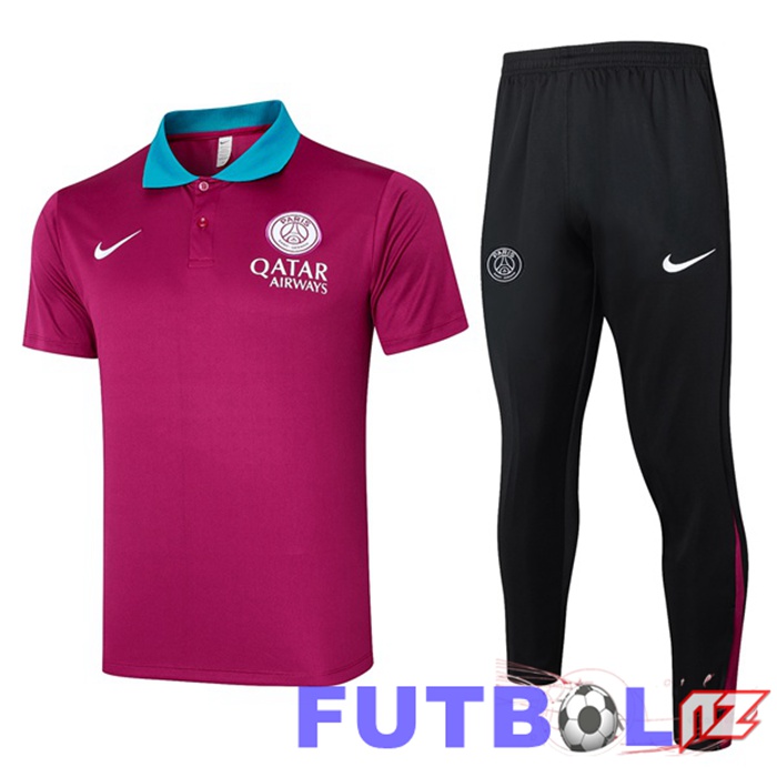 Camiseta Polo PSG + Pantalones Púrpura 2024/2025