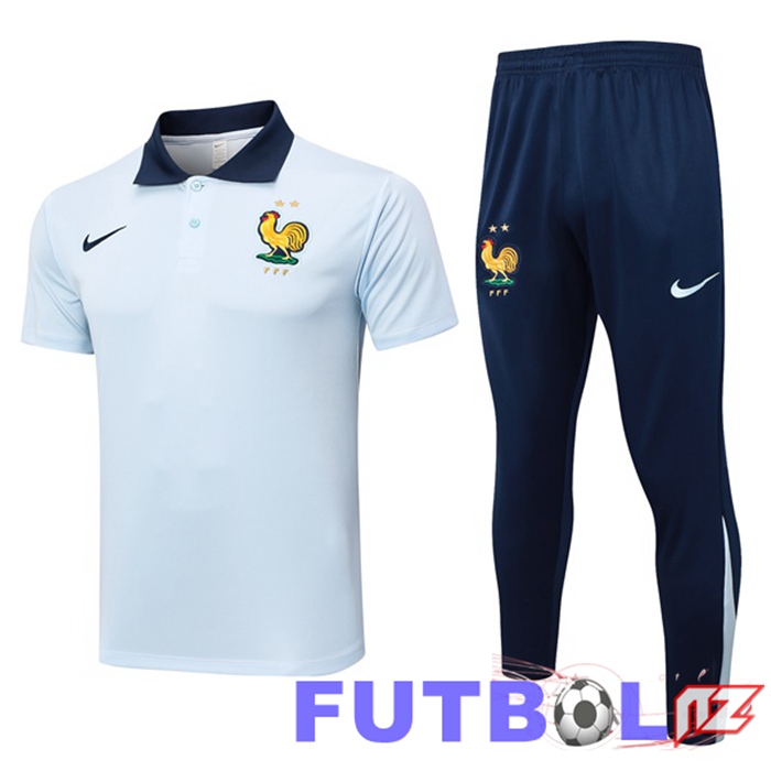 Camiseta Polo Francia + Pantalones Azul 2024/2025