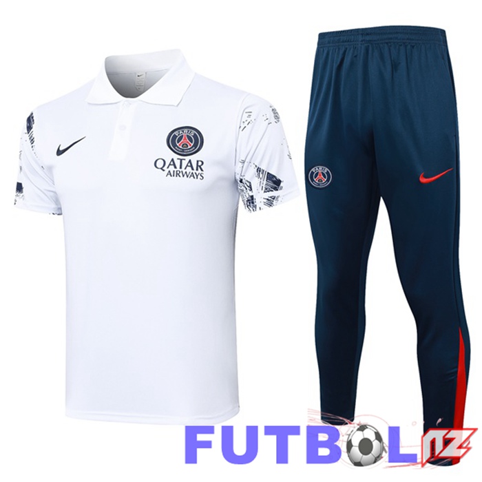 Camiseta Polo PSG + Pantalones Blanco 2024/2025