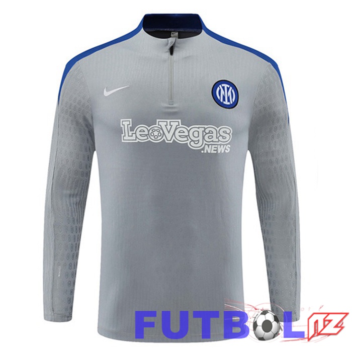 Sudadera De Entrenamiento Inter Milan Gris 2024/2025
