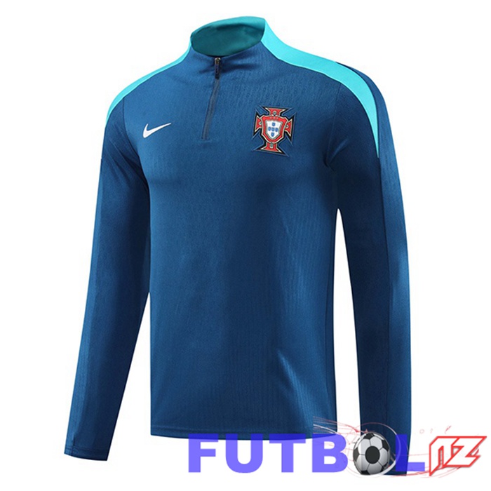 Sudadera De Entrenamiento Portugal Azul Real 2024/2025