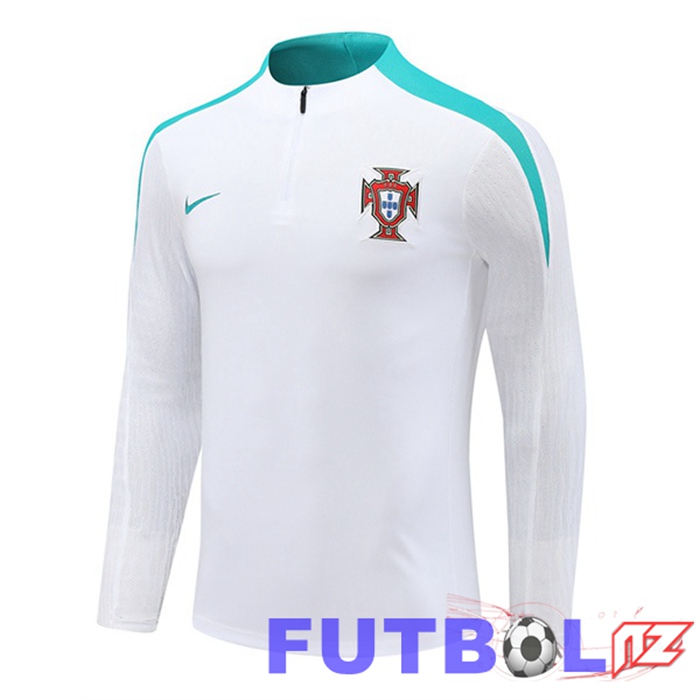 Sudadera De Entrenamiento Portugal Blanco 2024/2025