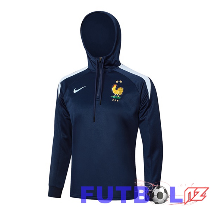 Sudadera Con Capucha Francia Azul Real 2024/2025